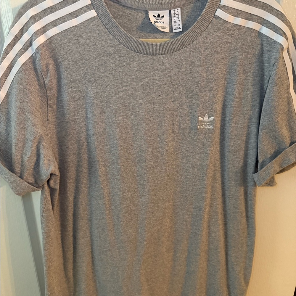 Adidas Gray Short Sleeve Tee Dress